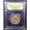 Image 4 : ***Auction Highlight*** 1799 Great Britain 1/2 Penny KM# 647 George III Graded Choice+ Unc BN BY USC