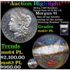 Image 1 : ***Auction Highlight*** 1878-p 7/8tf Rainbow Toned Vam 43 I5 R5 7/0 Morgan Dollar $1 Graded Select U