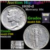 Image 1 : ***Auction Highlight*** 1920-d Mercury Dime 10c Graded Select Unc FSB By USCG (fc)