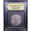 Image 4 : ***Auction Highlight*** 1833 O-107 R3 Capped Bust Half Dollar 50c Graded Select Unc By USCG (fc)
