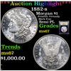 Image 1 : ***Auction Highlight*** 1882-s Morgan Dollar $1 Graded GEM++ Unc By USCG (fc)