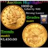 Image 1 : ***Auction Highlight*** 1900-p Gold Liberty Double Eagle $20 Graded Select Unc By USCG (fc)