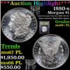 Image 1 : ***Auction Highlight*** 1880-s Morgan Dollar $1 Graded GEM++ PL By USCG (fc)
