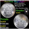 Image 1 : ***Auction Highlight*** 1882-cc Rainbow Toned GSA Hoard Morgan Dollar $1 Grades Select Unc (fc)