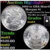 Image 1 : ***Auction Highlight*** 1882-cc GSA Horad Morgan Dollar $1 Grades Select Unc (fc)