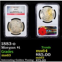 NGC 1883-o Morgan Dollar $1 Graded ms63 By NGC