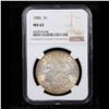 Image 2 : NGC 1886-p Morgan Dollar $1 Graded ms63 By NGC