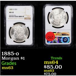NGC 1885-o Morgan Dollar $1 Graded ms63 By NGC