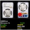 Image 1 : NGC 1885-o Morgan Dollar $1 Graded ms63 By NGC