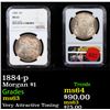 Image 1 : NGC 1884-p Morgan Dollar $1 Graded ms63 By NGC
