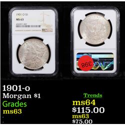 NGC 1901-o Morgan Dollar $1 Graded ms63 By NGC