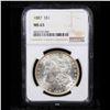 Image 2 : NGC 1887-p Morgan Dollar $1 Graded ms63 By NGC