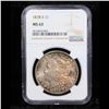 Image 2 : NGC 1878-s Rainbow Toned Morgan Dollar $1 Graded ms63 By NGC