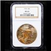 Image 2 : NGC 1926-p Colorfully Toned Peace Dollar $1 Graded ms63 By NGC