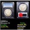 Image 1 : PCGS 1880-s Morgan Dollar $1 Graded ms63 PL By PCGS