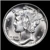 Image 2 : 1945-d Mercury Dime 10c Grades GEM+ FSB