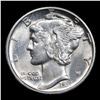 Image 2 : 1937-d Mercury Dime 10c Grades Select Unc