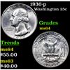 Image 1 : 1936-p Washington Quarter 25c Grades Choice Unc