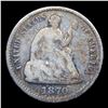Image 2 : 1870-p Seated Liberty Half Dime 1/2 10c Grades vg+