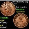 Image 1 : 1863 Liberty Cap Civil War Token 1c Grades vg details