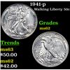 Image 1 : 1941-p Walking Liberty Half Dollar 50c Grades Select Unc