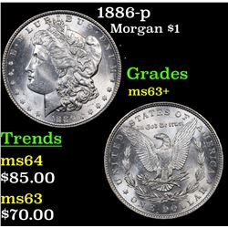 1886-p Morgan Dollar $1 Grades Select+ Unc