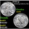 Image 1 : 1944-p Walking Liberty Half Dollar 50c Grades Select Unc
