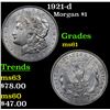 Image 1 : 1921-d Morgan Dollar $1 Grades BU+