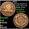 Image 1 : 1857 Flying Eagle Cent 1c Grades vg details