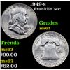Image 1 : 1949-s Franklin Half Dollar 50c Grades Select Unc
