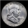 Image 2 : 1949-s Franklin Half Dollar 50c Grades Select Unc