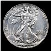 Image 2 : 1942-p Walking Liberty Half Dollar 50c Grades Choice AU