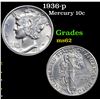 Image 1 : 1936-p Mercury Dime 10c Grades Select Unc