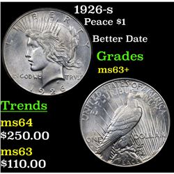1926-s Peace Dollar $1 Grades Select+ Unc
