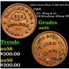 Image 1 : (1863) Union Flour F-10H-42A R-4 Civil War Token 1c Grades Select AU