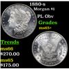 Image 1 : 1880-s Morgan Dollar $1 Grades GEM+ Unc