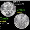 Image 1 : 1885-o Morgan Dollar $1 Grades GEM+ Unc