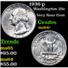 Image 1 : 1936-p Washington Quarter 25c Grades Choice+ Unc