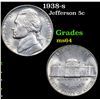 Image 1 : 1938-s Jefferson Nickel 5c Grades Choice Unc