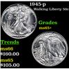 Image 1 : 1945-p Walking Liberty Half Dollar 50c Grades GEM+ Unc