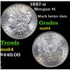 Image 1 : 1887-o Morgan Dollar $1 Grades Choice Unc