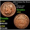 Image 1 : 1863 Union For Ever Civil War Token 1c Grades vf++