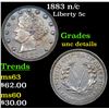 Image 1 : 1883 n/c Liberty Nickel 5c Grades Unc Details