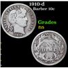 Image 1 : 1910-d Barber Dime 10c Grades f+