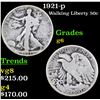 Image 1 : 1921-p Walking Liberty Half Dollar 50c Grades g+