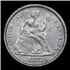 Image 2 : 1873-p Open 3 Seated Liberty Dime 10c Grades Choice AU/BU Slider