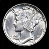 Image 2 : 1944-p Mercury Dime 10c Grades GEM Unc