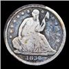 Image 2 : 1838 Small Stars Seated Liberty Half Dime 1/2 10c Grades vg details