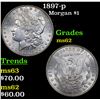 Image 1 : 1897-p Morgan Dollar $1 Grades Select Unc