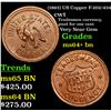 Image 1 : (1863) US Copper F-202/434 Civil War Token 1c Grades Choice+ Unc BN